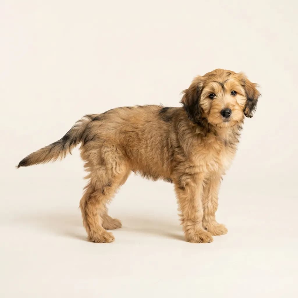 Aussiedoodle (Australian Shepherd x Pudel) in Zobel — Fellfarbe und Aussehen