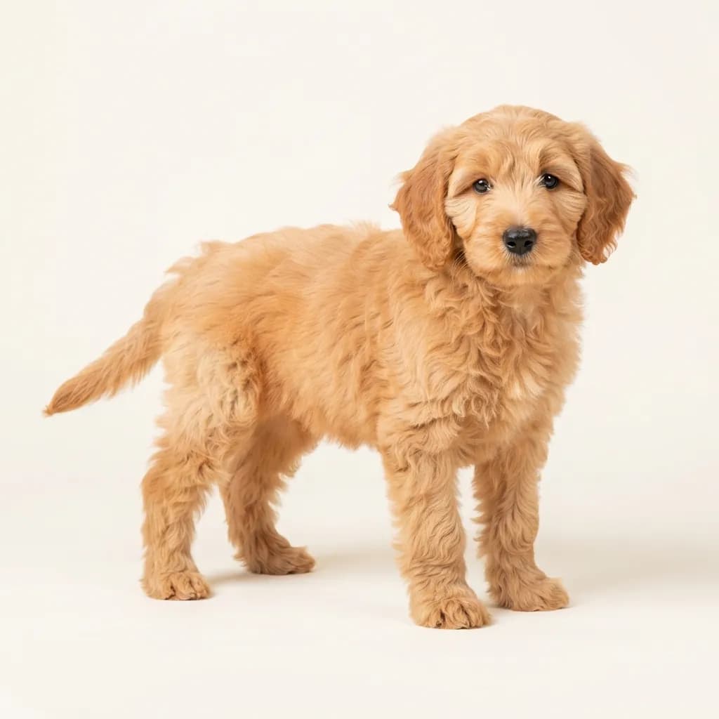 Australian Labradoodle in Apricot — Fellfarbe und Aussehen