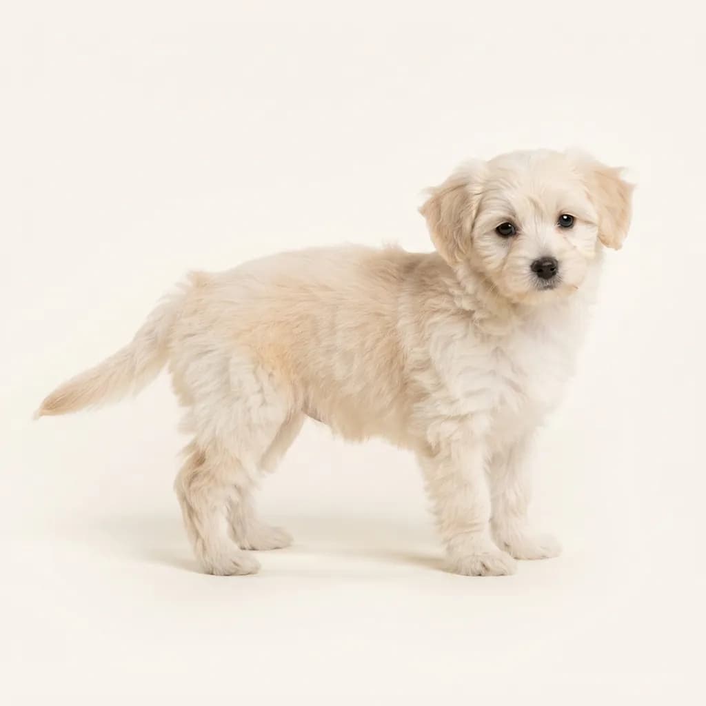 Pomapoo in Creme — Fellfarbe und Aussehen