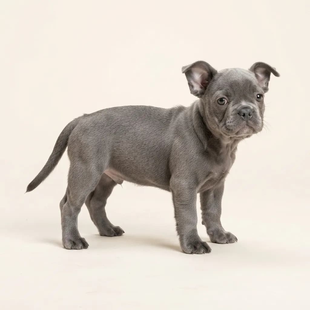 Frenchton in Blau — Fellfarbe und Aussehen