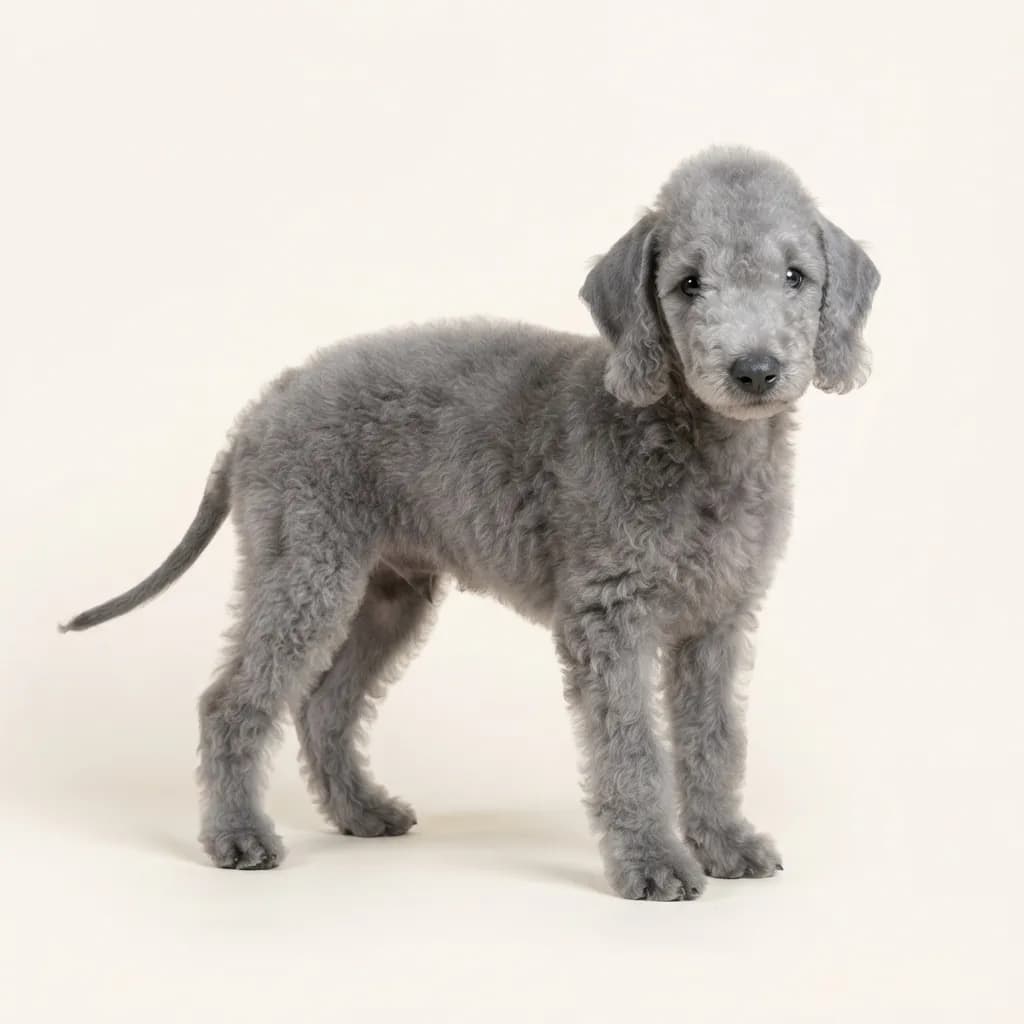 Bedlington Terrier in Blau — Fellfarbe und Aussehen