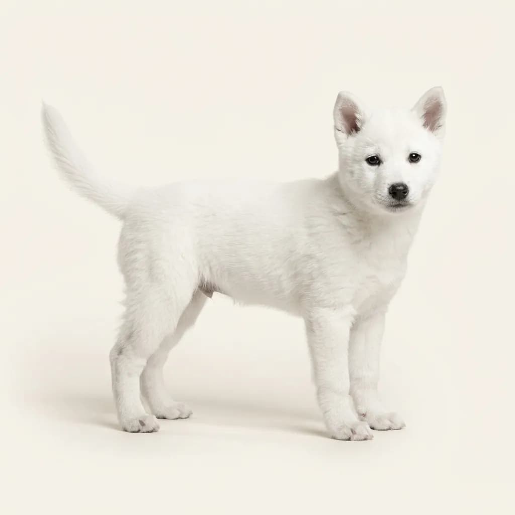 Kishu in Weiß — Fellfarbe und Aussehen