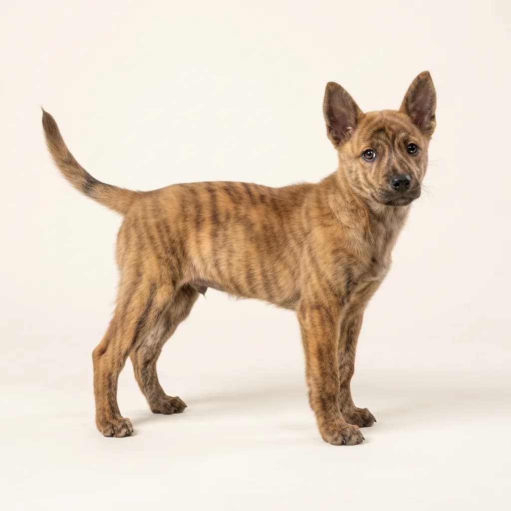 Taiwanhund in Gestromt — Fellfarbe und Aussehen