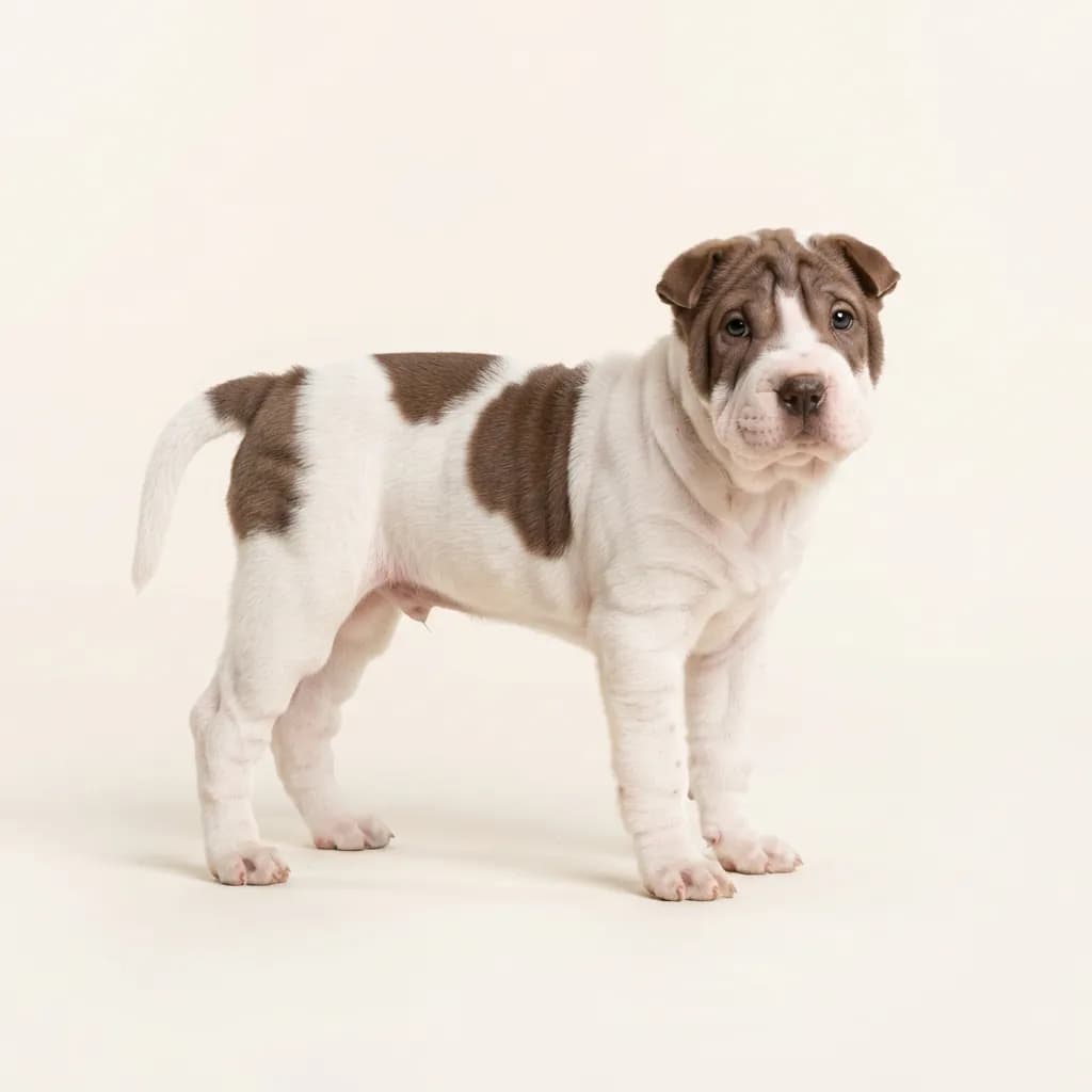Shar Pei in Gescheckt — Fellfarbe und Aussehen