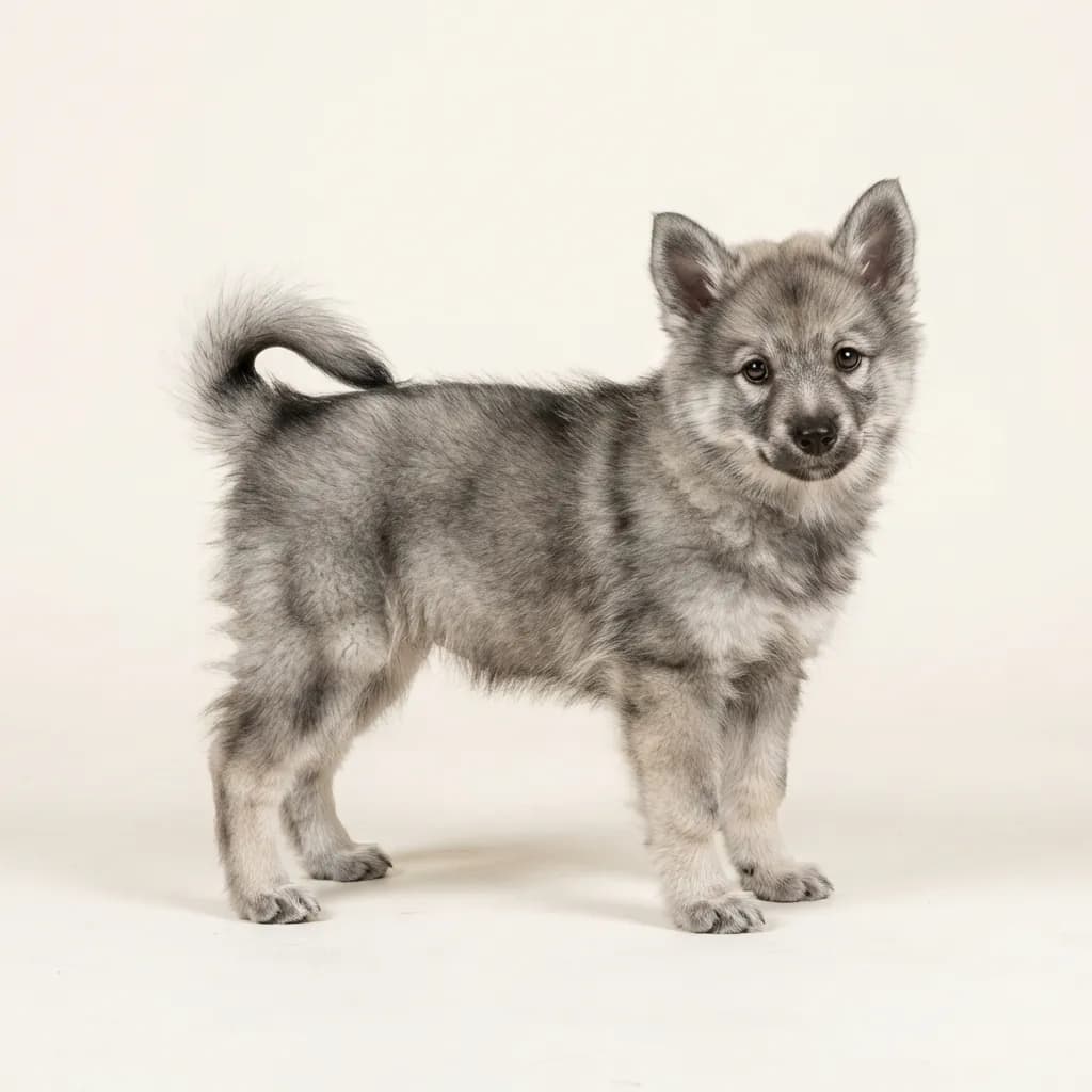 Deutscher Spitz in Wolfsgrau — Fellfarbe und Aussehen