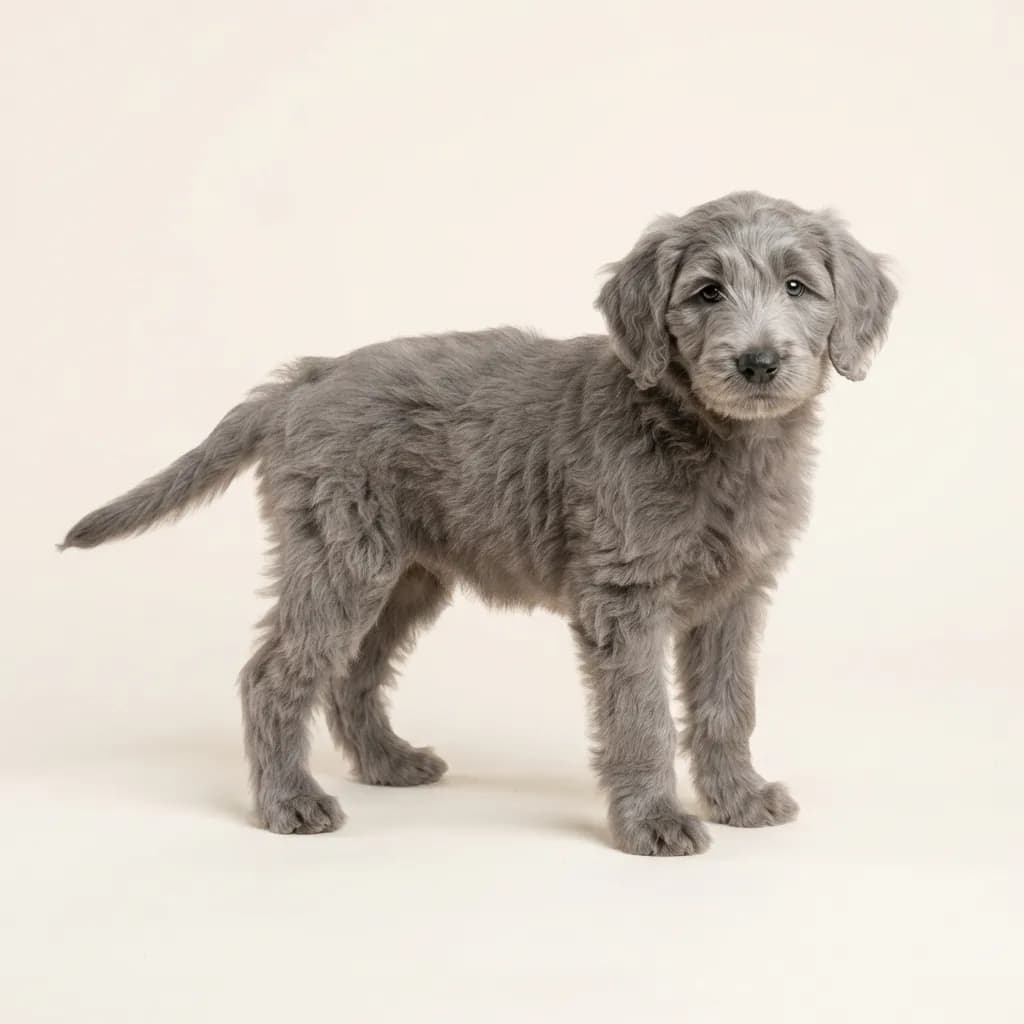 Sheepadoodle in Silber — Fellfarbe und Aussehen