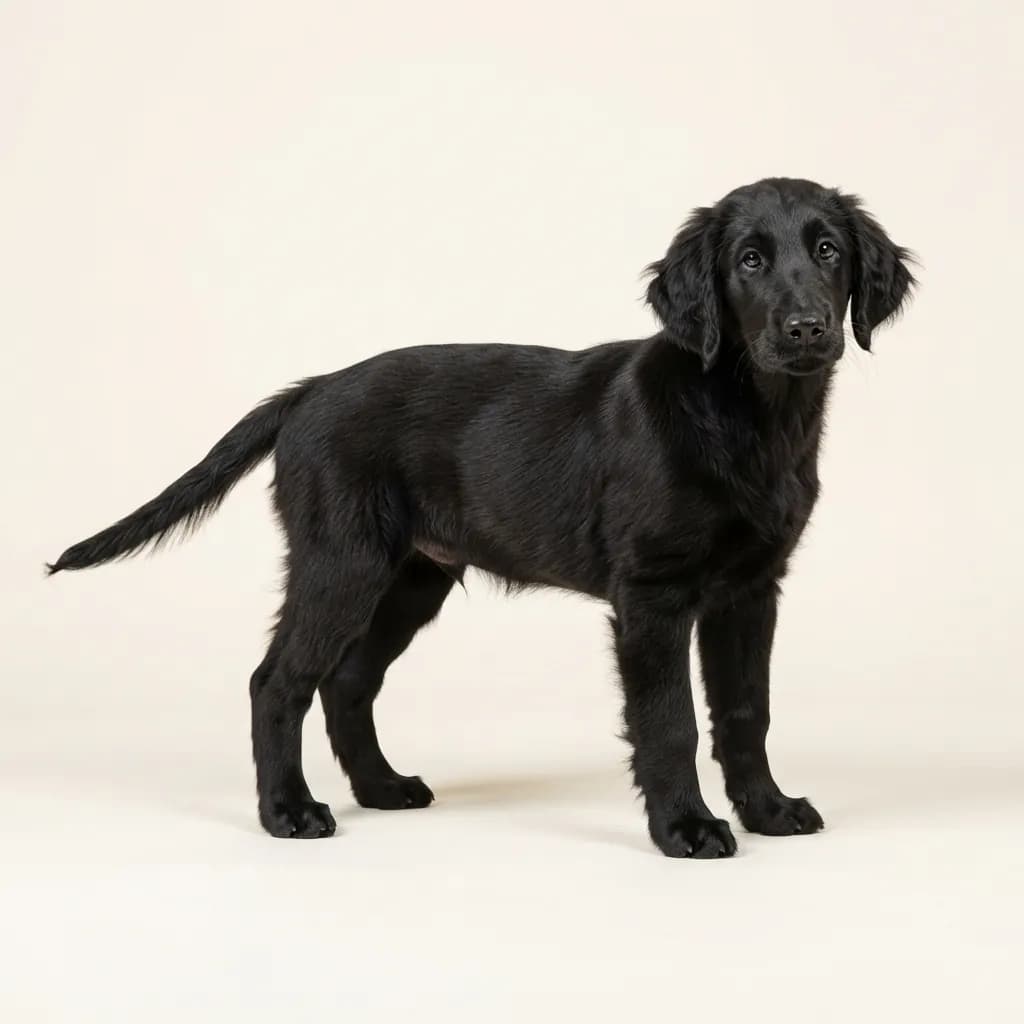 Flat Coated Retriever in Schwarz — Fellfarbe und Aussehen