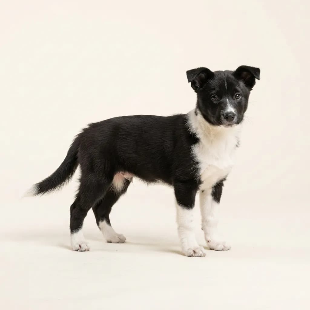 Norwegischer Lundehund in Schwarz-Weiß — Fellfarbe und Aussehen