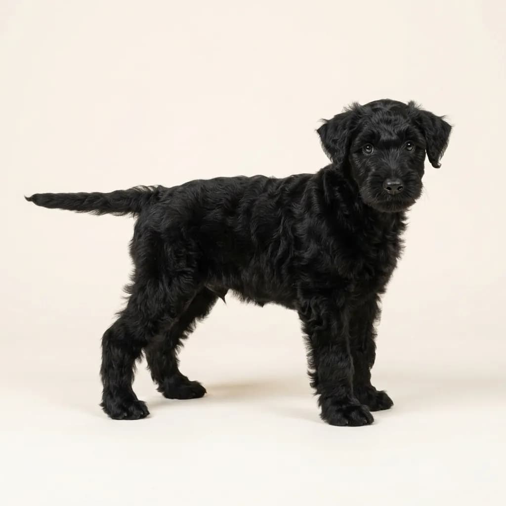 Kerry Blue Terrier in Schwarz — Fellfarbe und Aussehen