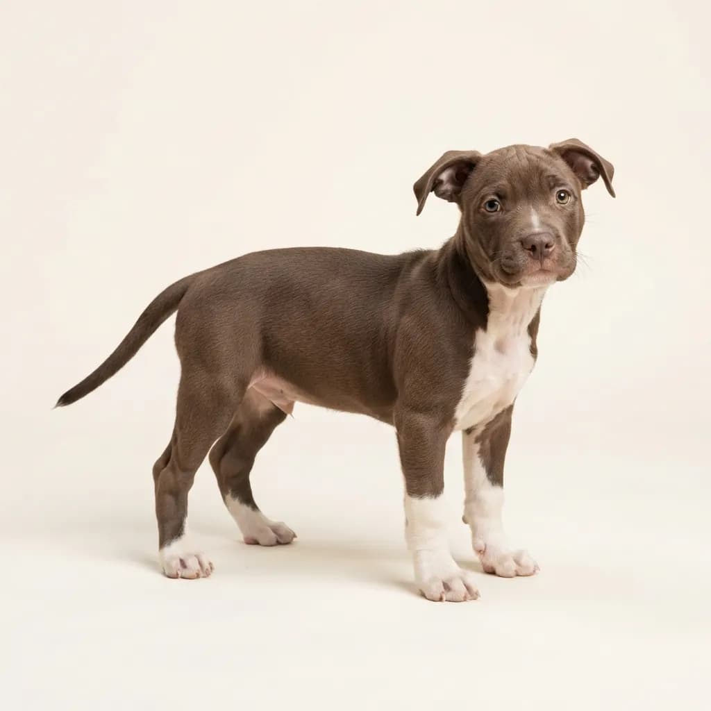 American Pit Bull Terrier in Zweifarbig — Fellfarbe und Aussehen