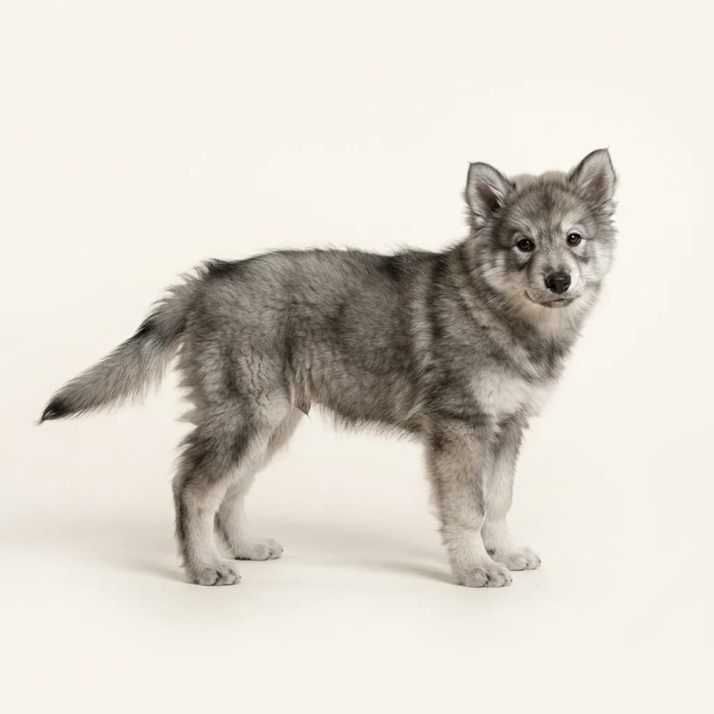 Finnischer Lapphund (Suomenlapinkoira) in Wolfsgrau — Fellfarbe und Aussehen