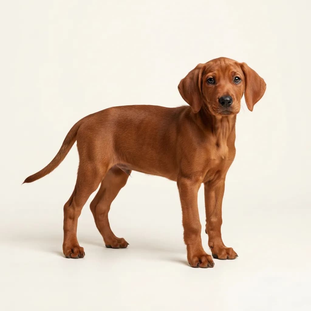 American Foxhound in Rot — Fellfarbe und Aussehen