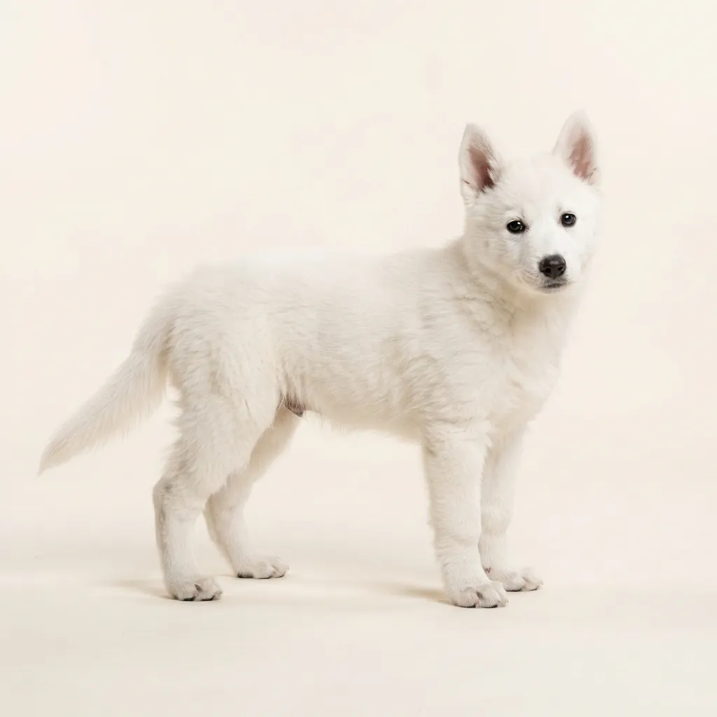 White West Siberian Laika — coat colour and appearance