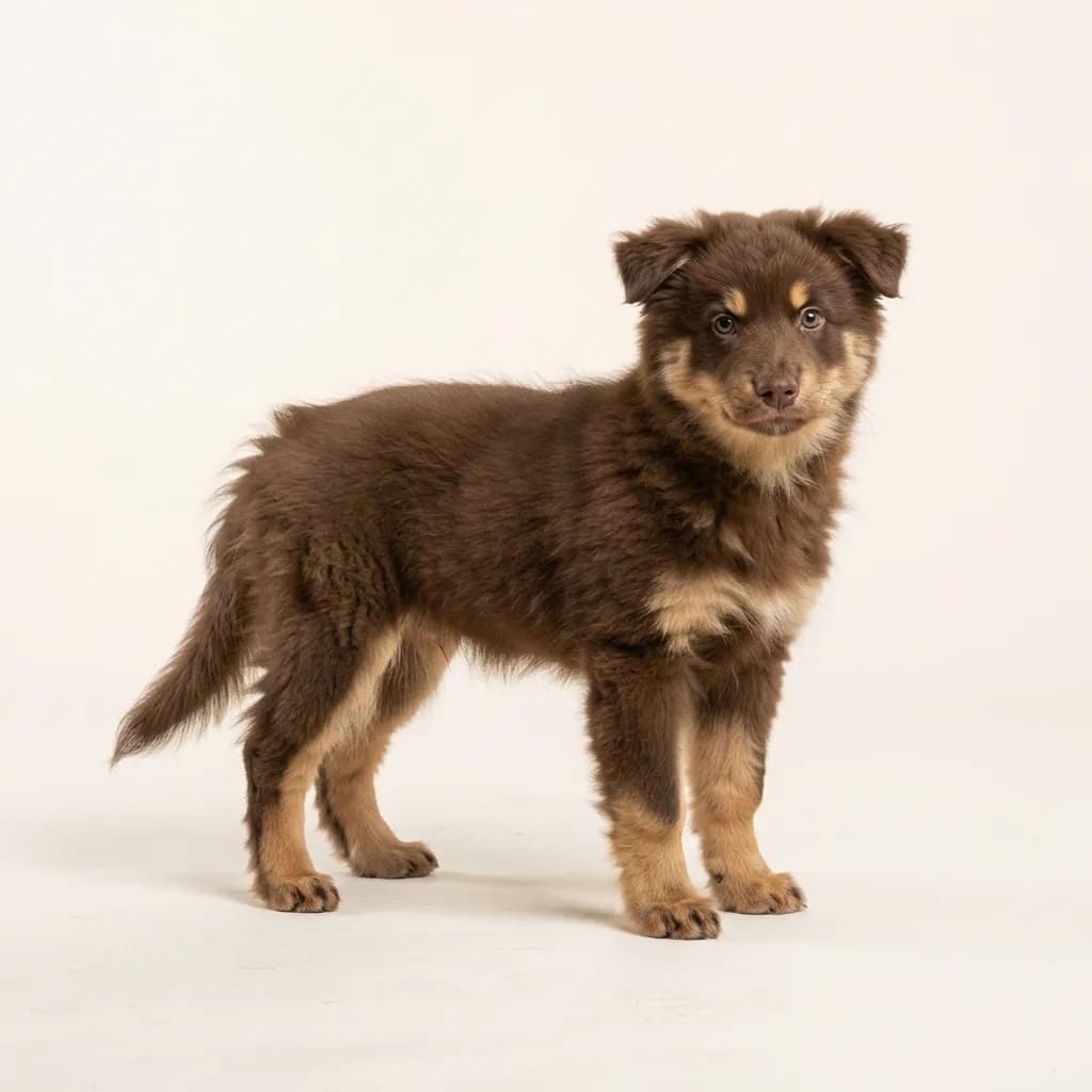 Islandhund in Braun mit Loh — Fellfarbe und Aussehen