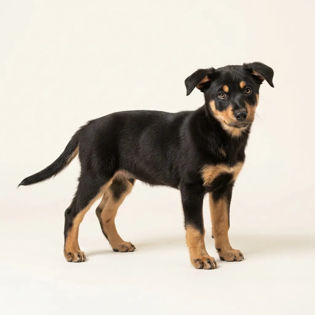 Australian Kelpie in Schwarz mit Loh — Fellfarbe und Aussehen