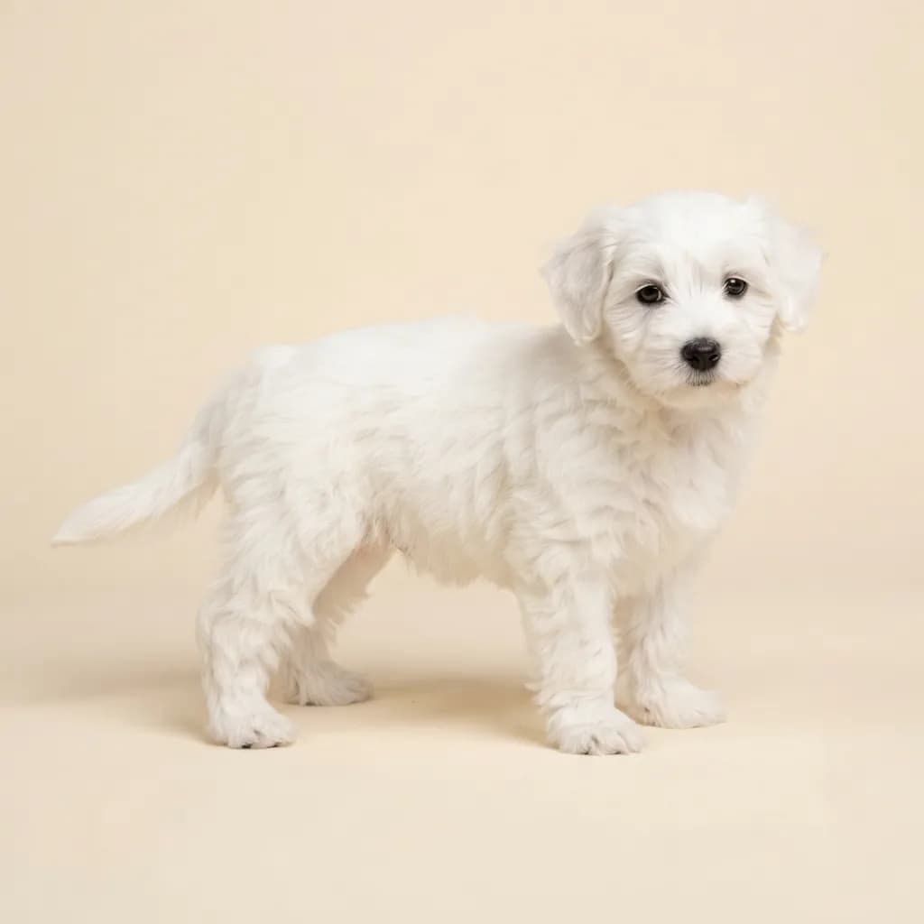 Tibet Terrier in Weiß — Fellfarbe und Aussehen