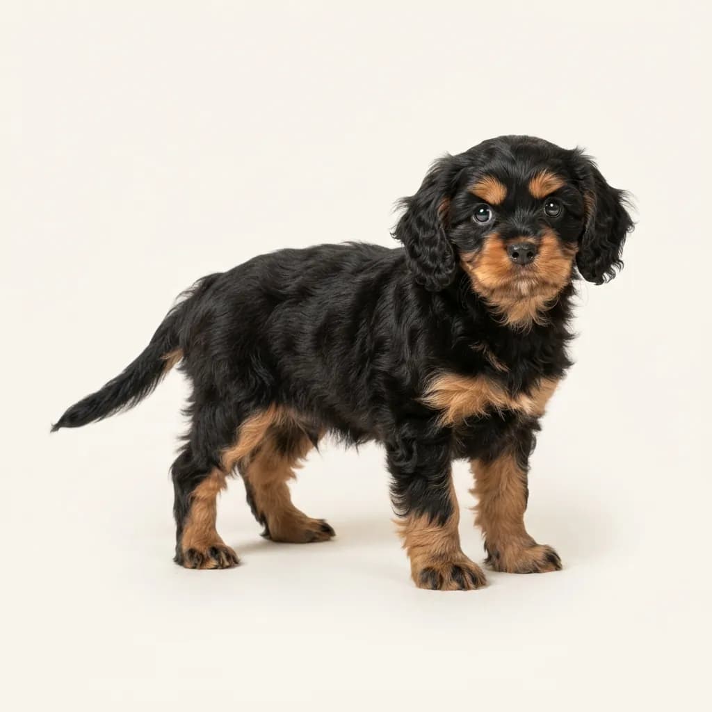 Cavachon in Schwarz mit Loh — Fellfarbe und Aussehen