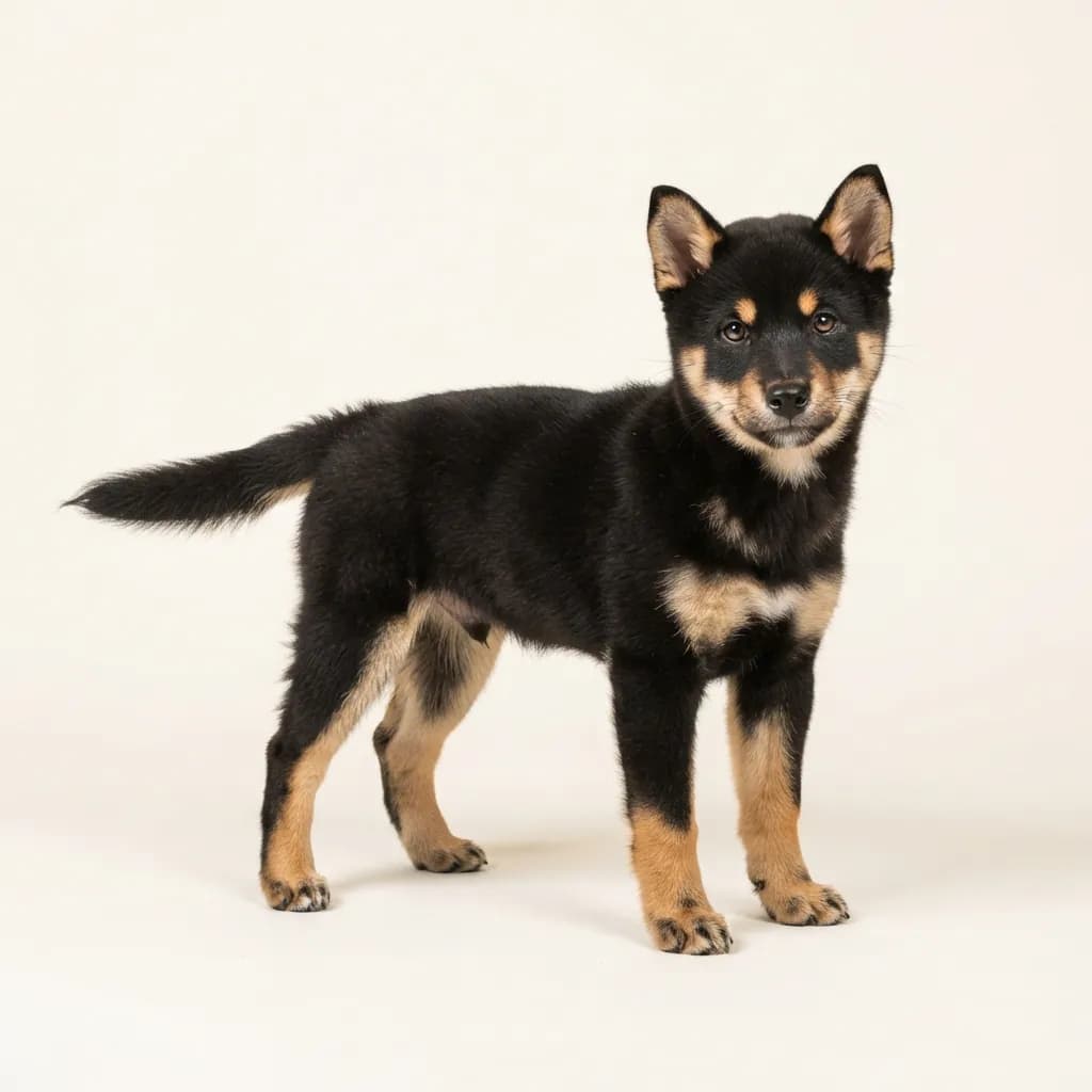 Shiba Inu in Schwarz mit Loh — Fellfarbe und Aussehen