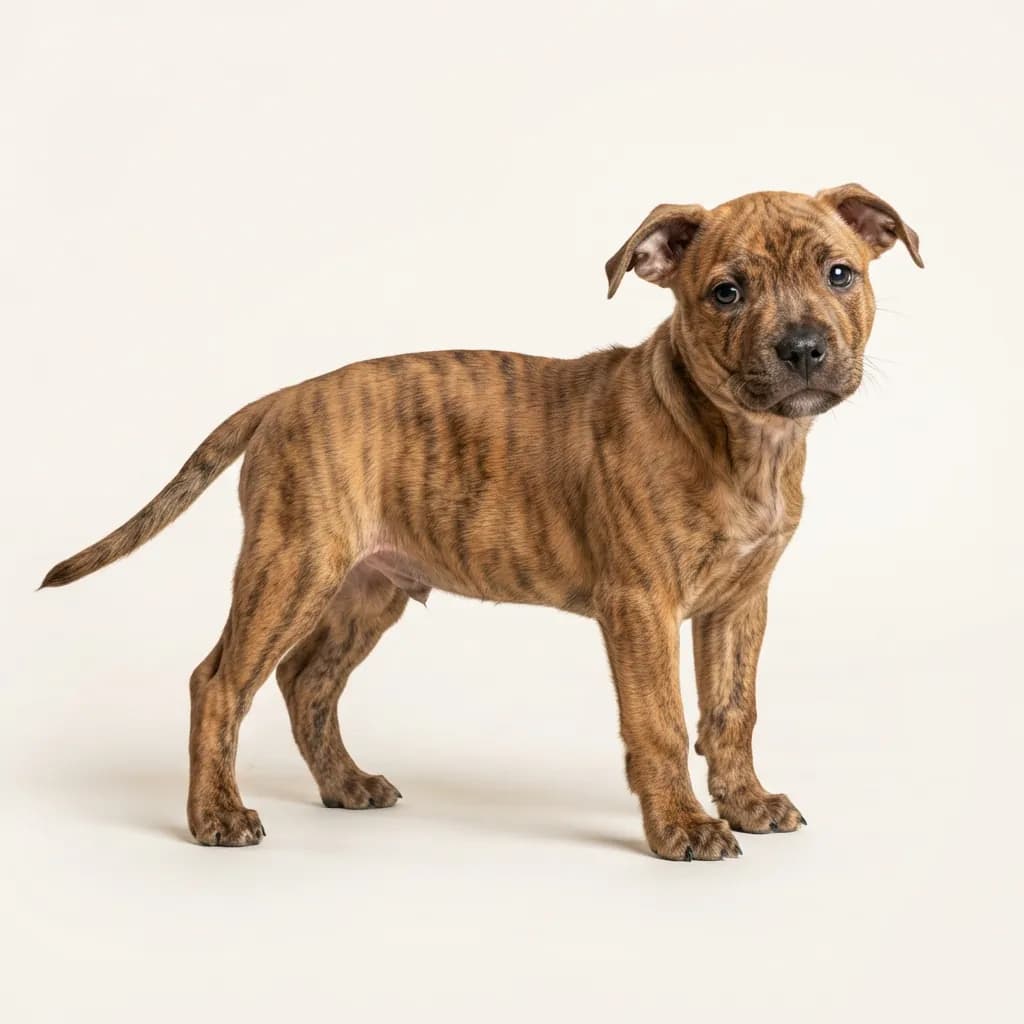 Staffordshire Bull Terrier in Gestromt — Fellfarbe und Aussehen