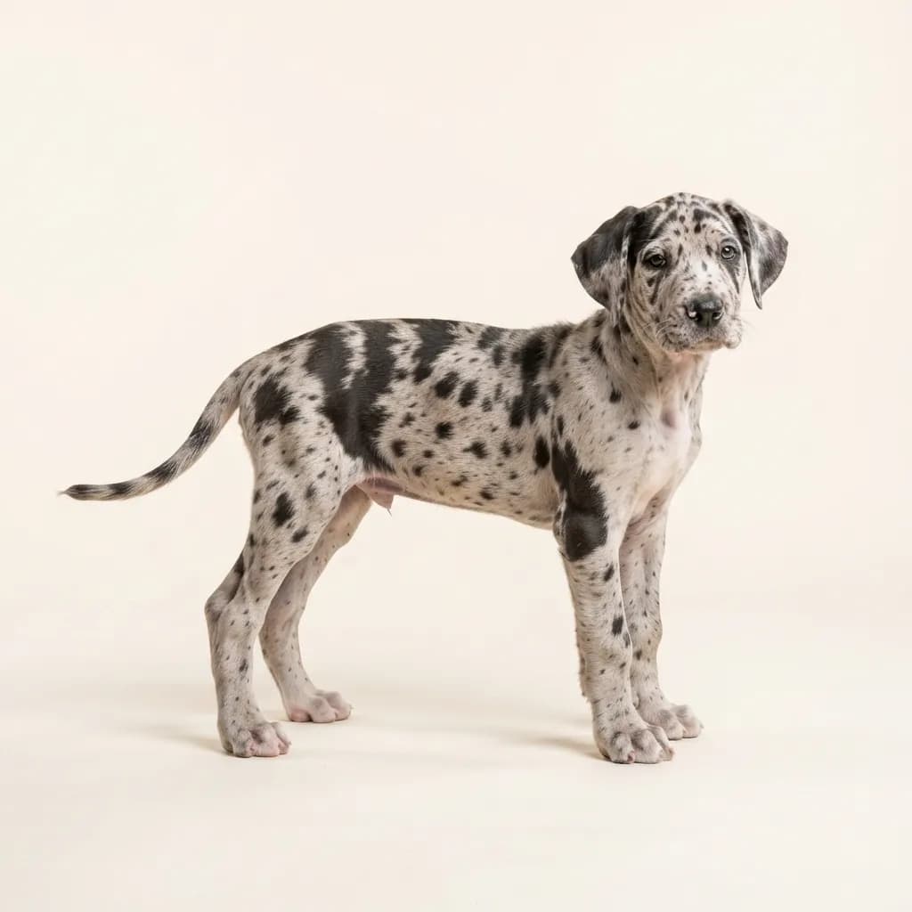 Deutsche Dogge in Merle (Tiger) — Fellfarbe und Aussehen