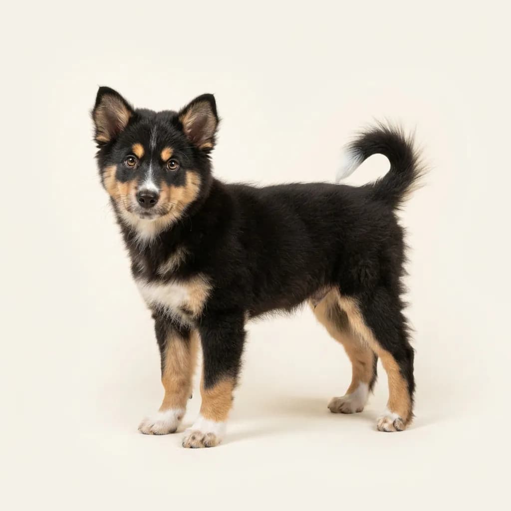 Thai Bangkaew Dog in Dreifarbig (Tricolor) — Fellfarbe und Aussehen