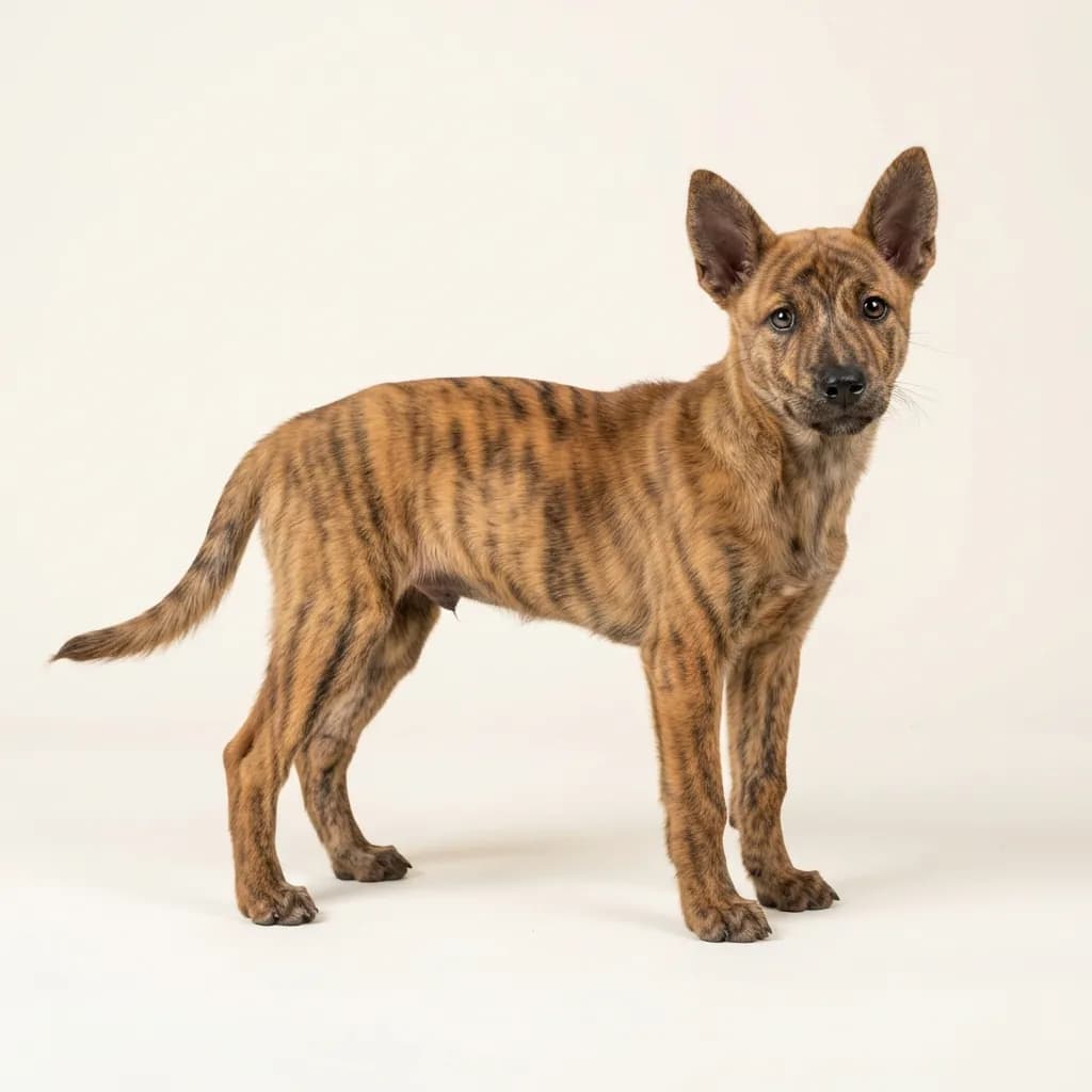 Kintamani-Bali-Hund (Kintamani-Bali Dog) in Gestromt — Fellfarbe und Aussehen