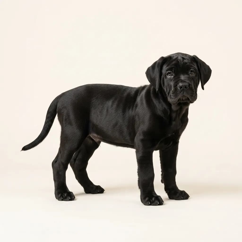 Mastino Napoletano in Schwarz — Fellfarbe und Aussehen