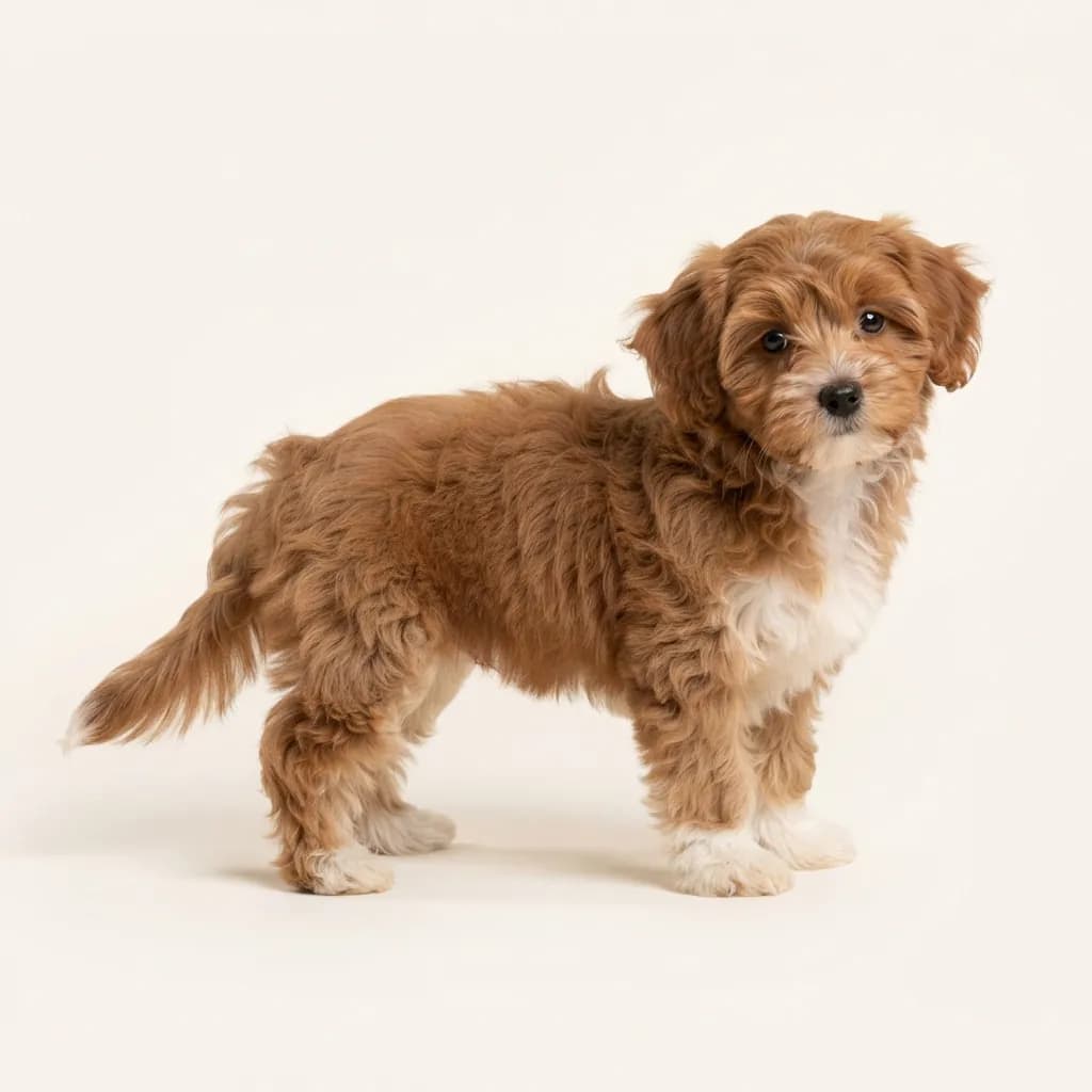 Maltipoo in Zweifarbig — Fellfarbe und Aussehen