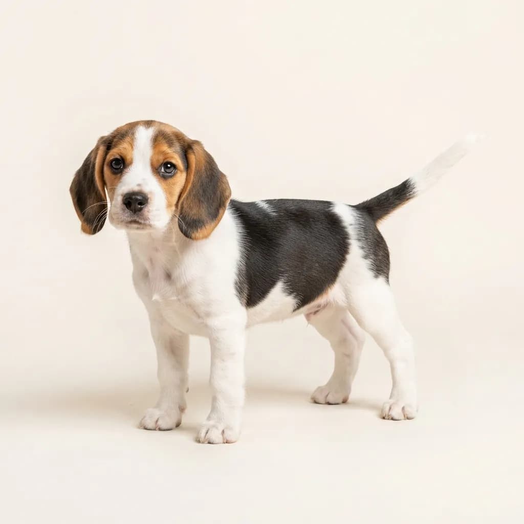 Beagle in Gescheckt — Fellfarbe und Aussehen