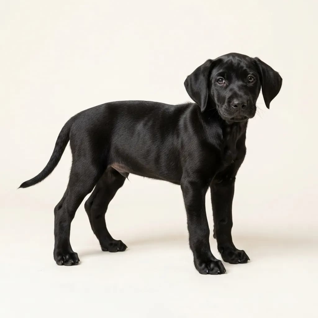 Plott Hound in Schwarz — Fellfarbe und Aussehen