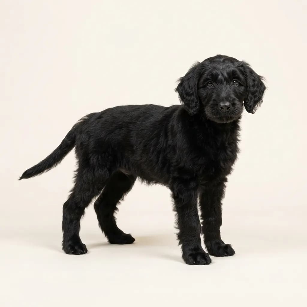 Australian Labradoodle in Schwarz — Fellfarbe und Aussehen