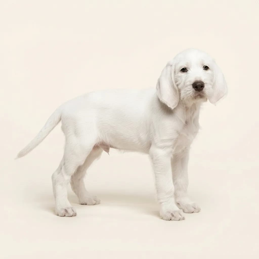 Spinone Italiano in Weiß — Fellfarbe und Aussehen