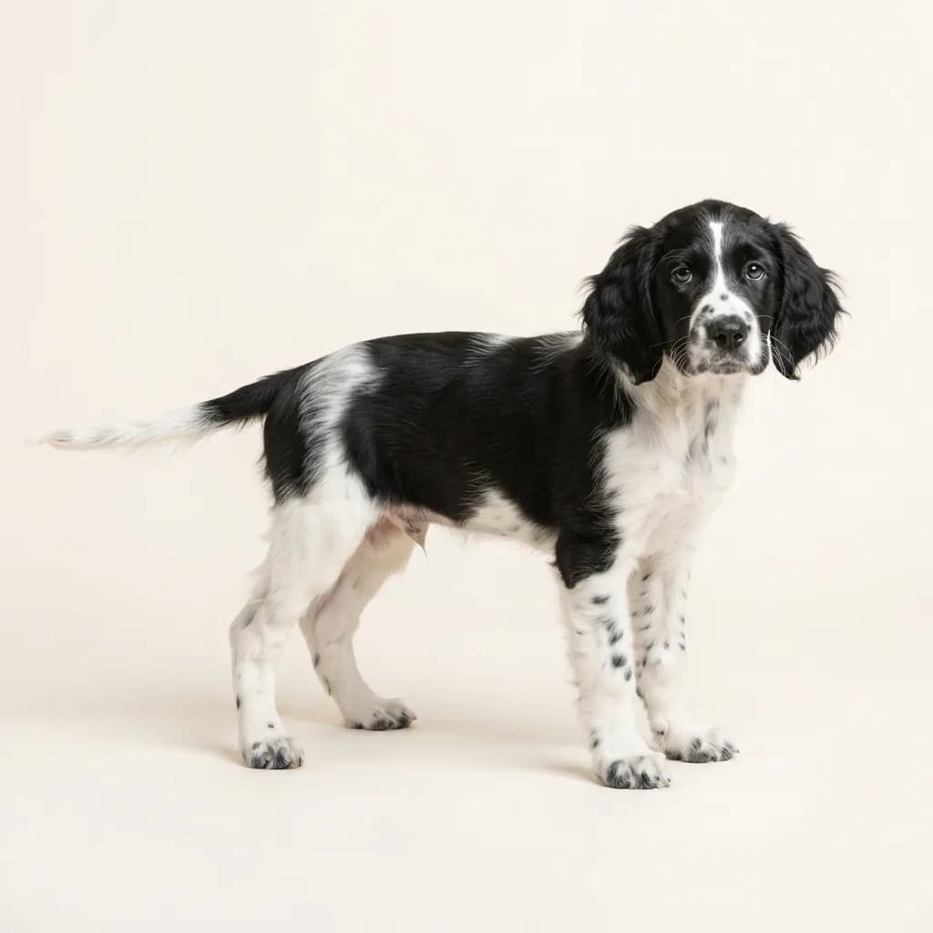 English Setter in Schwarz-Weiß — Fellfarbe und Aussehen