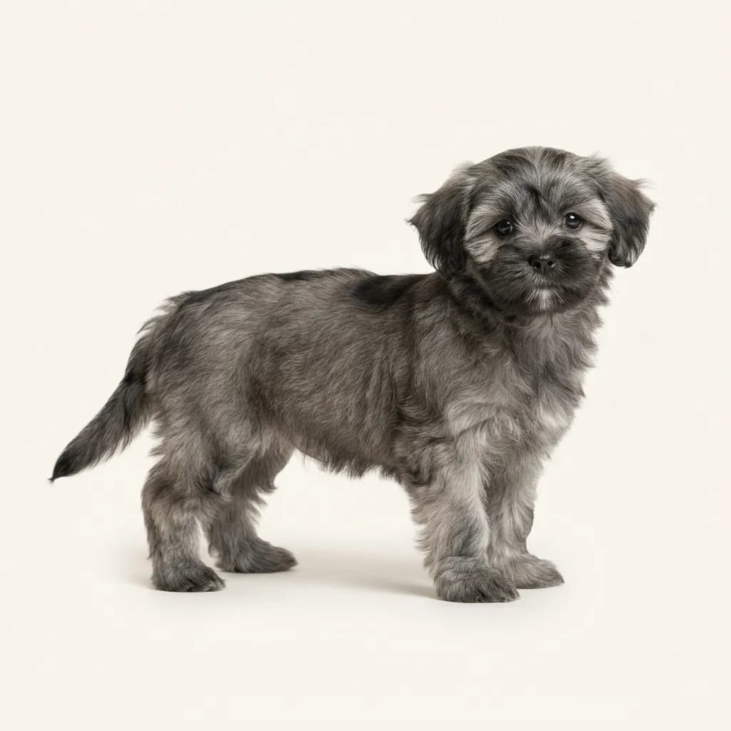 Lhasa Apso in Grizzle — Fellfarbe und Aussehen