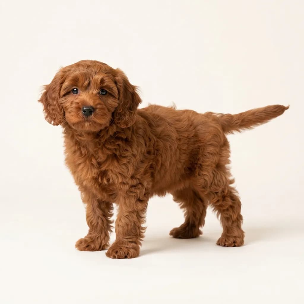 Cavapoochon in Rot — Fellfarbe und Aussehen