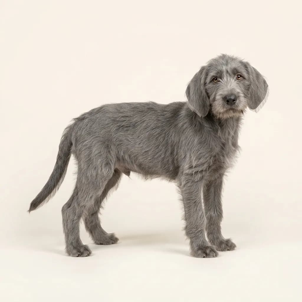 Griffon Nivernais in Grau — Fellfarbe und Aussehen