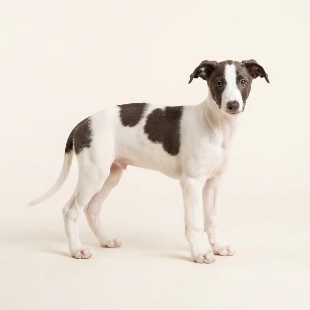 Greyhound in Gescheckt — Fellfarbe und Aussehen