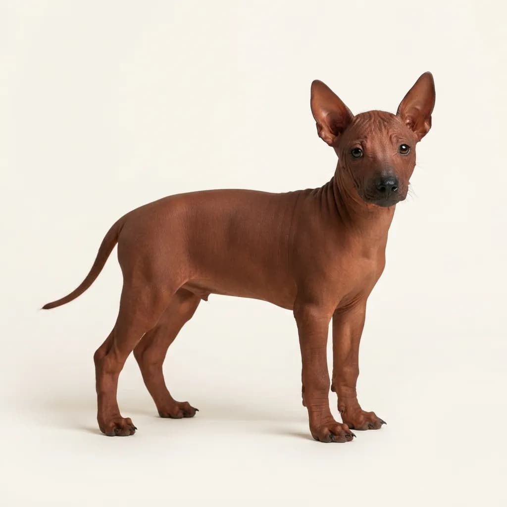 Xoloitzcuintle in Rot — Fellfarbe und Aussehen