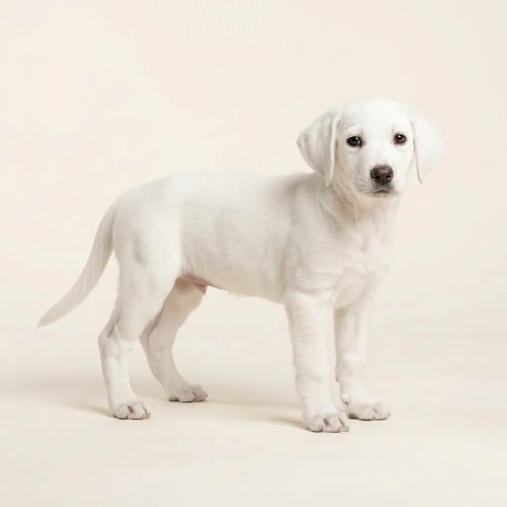 Schweizer Niederlaufhund (Schwyzer Niederlaufhund) in Weiß — Fellfarbe und Aussehen