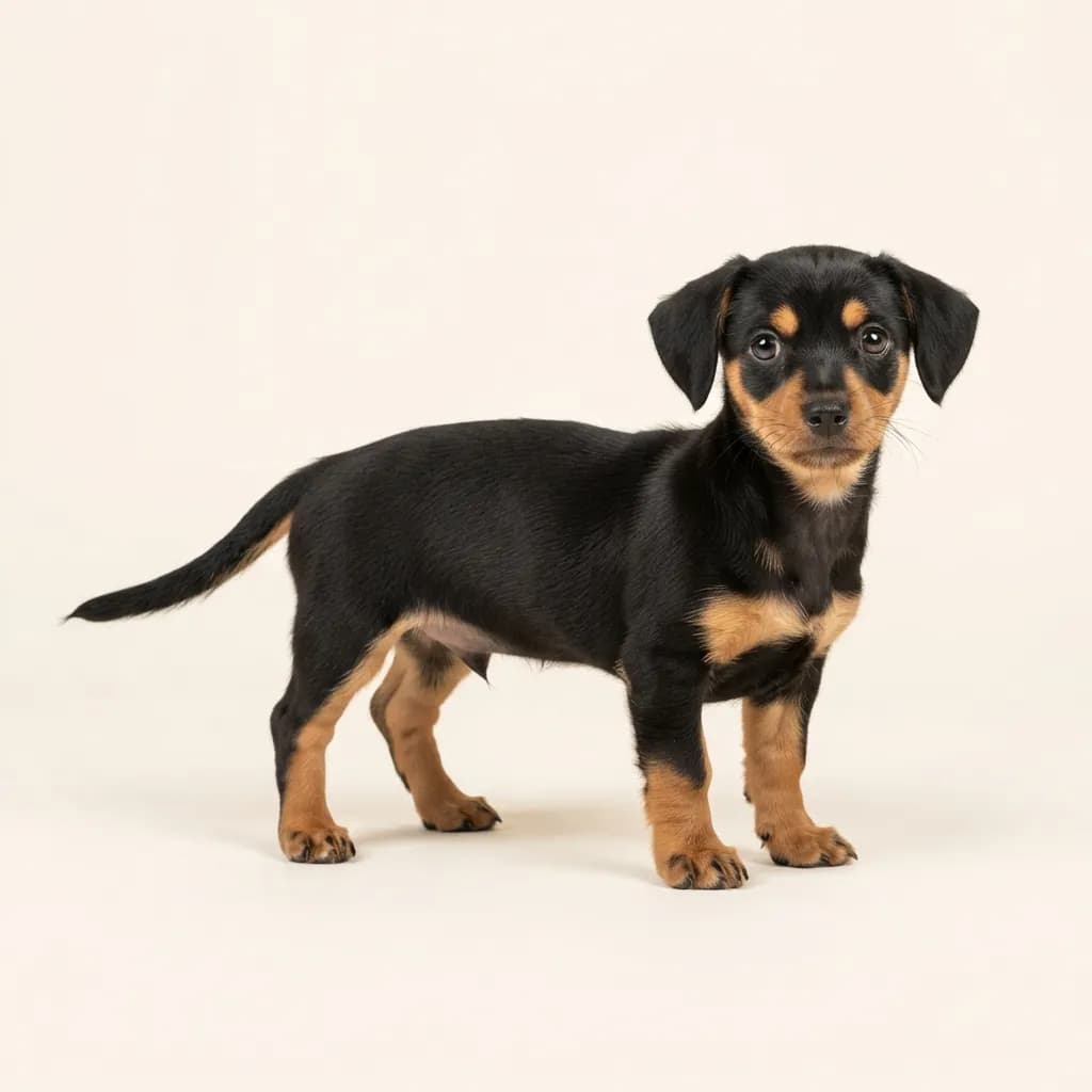 Chiweenie in Schwarz mit Loh — Fellfarbe und Aussehen