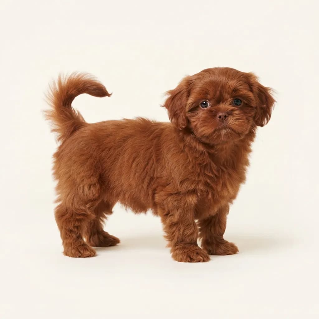 Shih Tzu in Rot — Fellfarbe und Aussehen