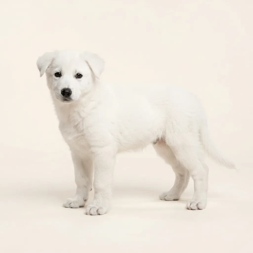 Kintamani-Bali-Hund (Kintamani-Bali Dog) in Weiß — Fellfarbe und Aussehen