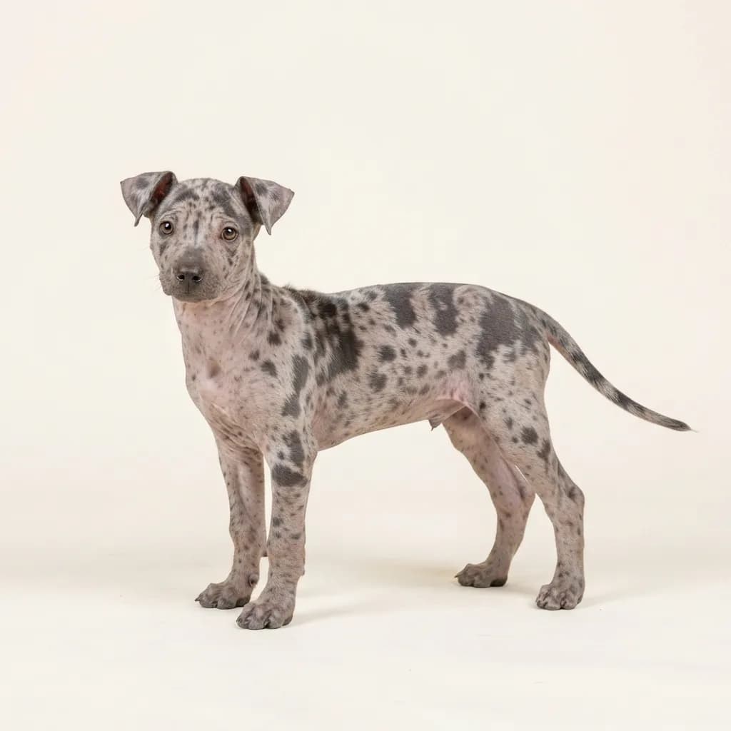 Xoloitzcuintle in Merle (Tiger) — Fellfarbe und Aussehen