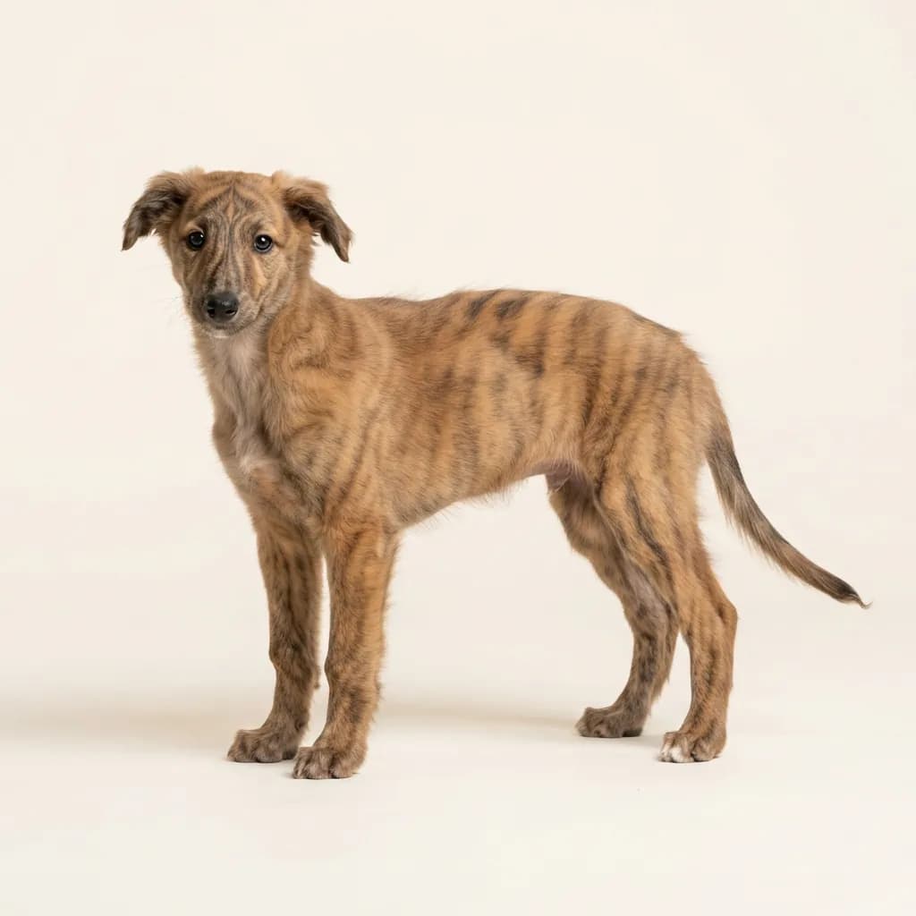 Silken Windhound in Gestromt — Fellfarbe und Aussehen