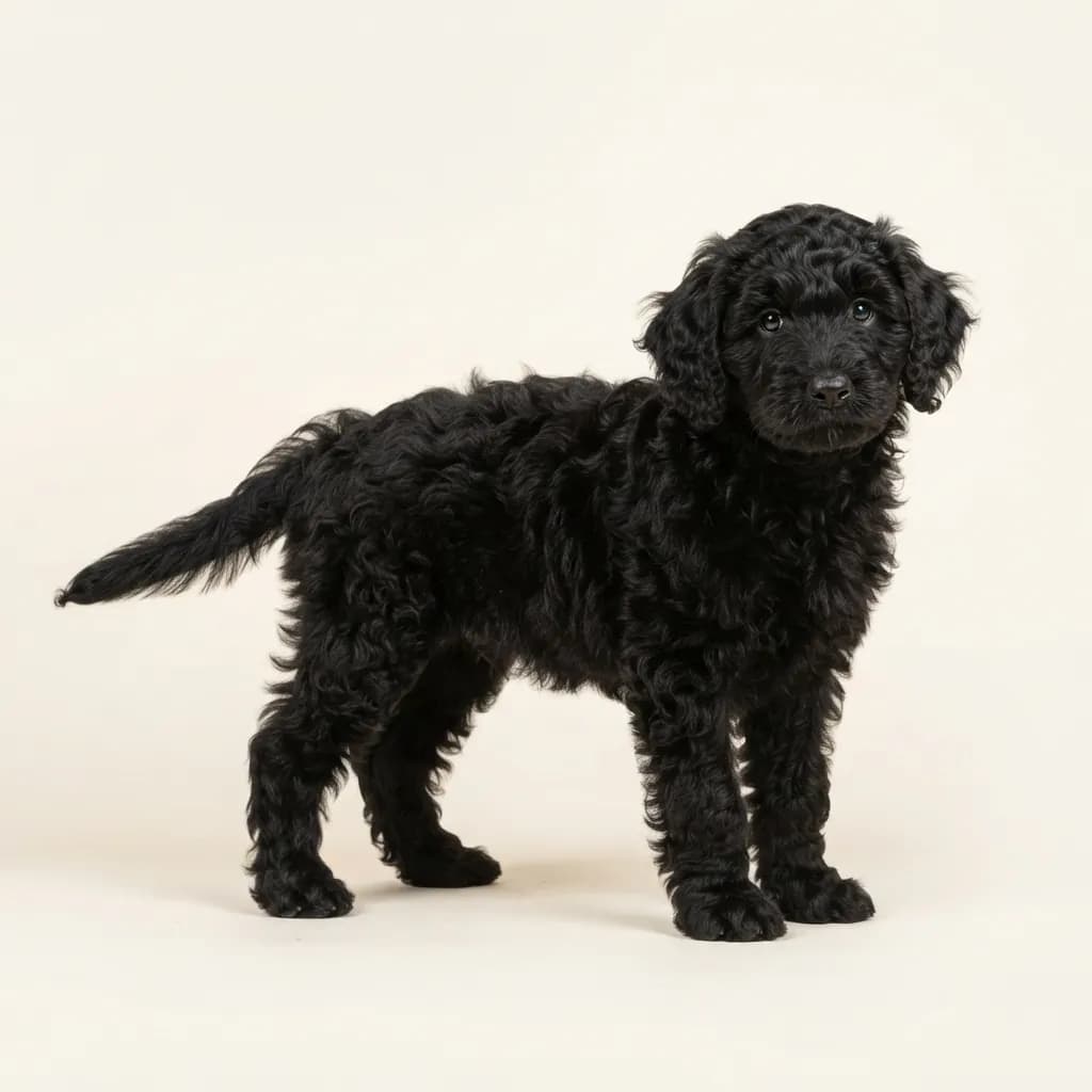 Barbet in Schwarz — Fellfarbe und Aussehen