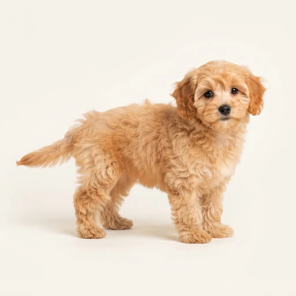 Shihpoo in Apricot — Fellfarbe und Aussehen