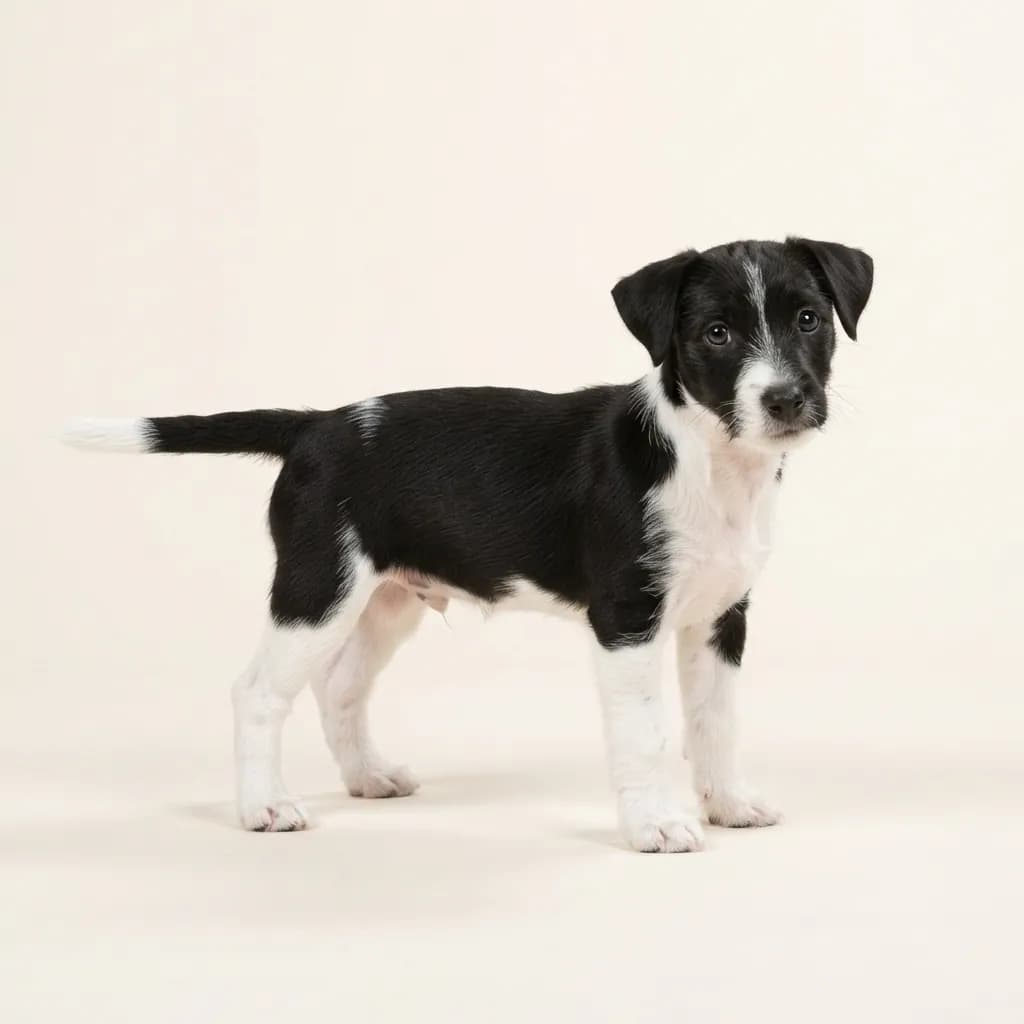 Parson Russell Terrier in Schwarz-Weiß — Fellfarbe und Aussehen