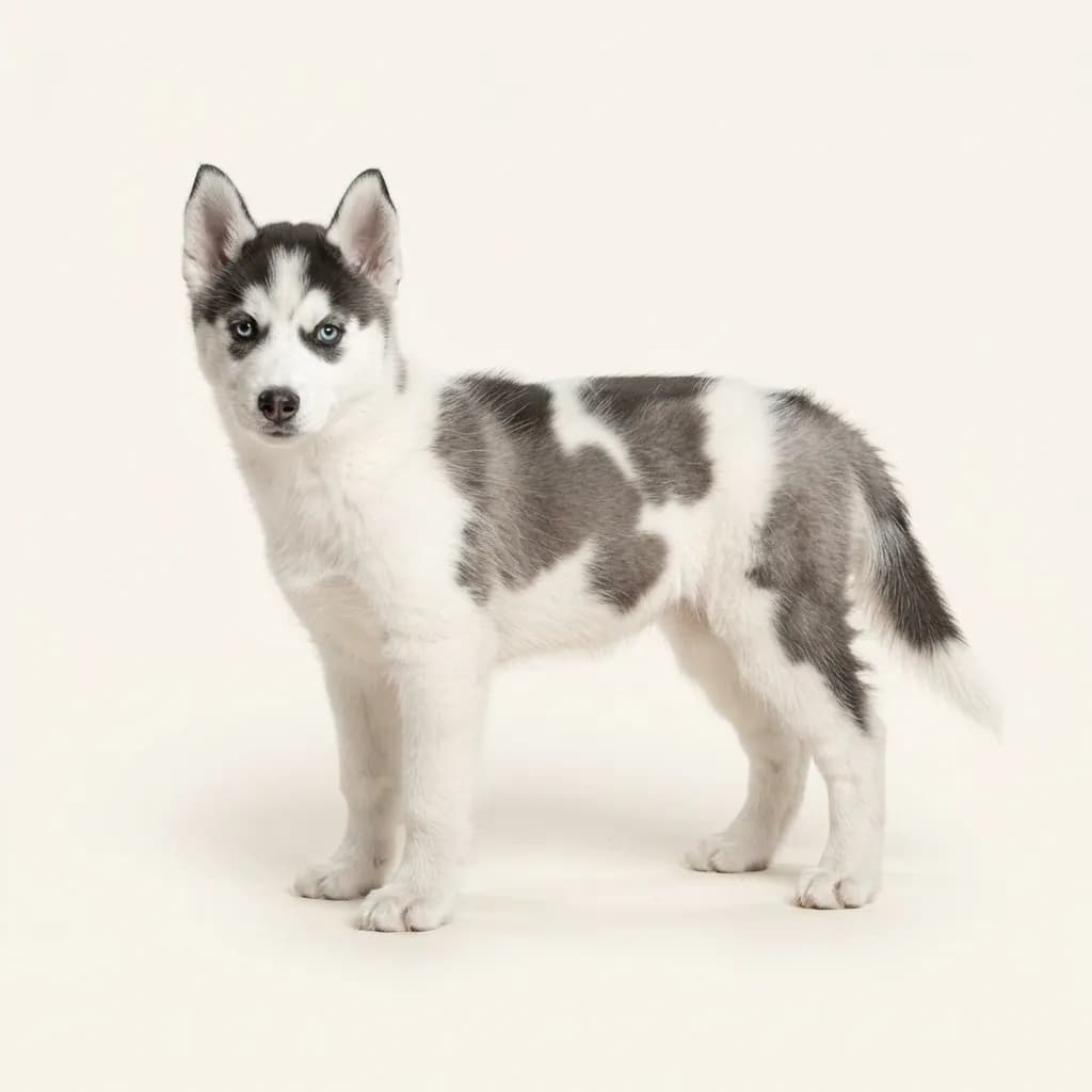 Siberian Husky in Gescheckt — Fellfarbe und Aussehen
