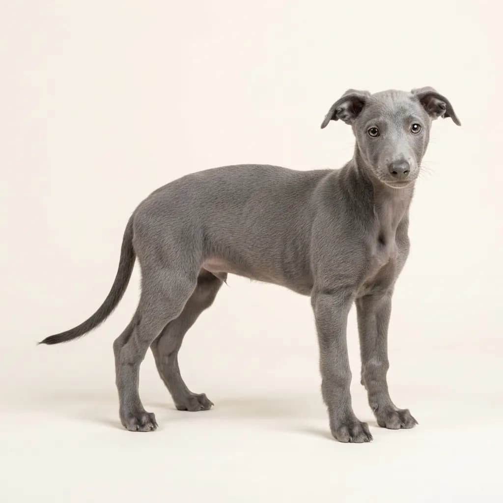 Greyhound in Blau — Fellfarbe und Aussehen