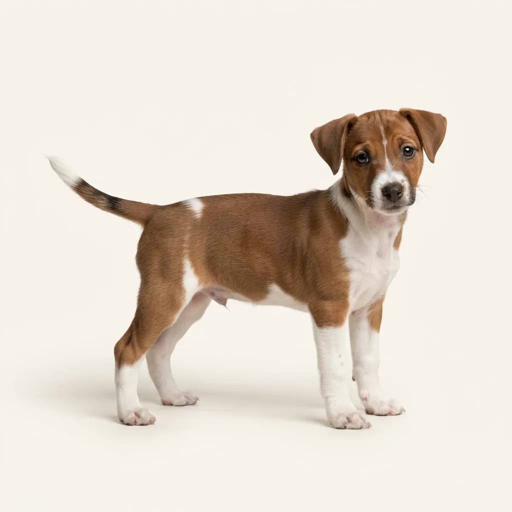 Teddy Roosevelt Terrier in Braun-Weiß — Fellfarbe und Aussehen